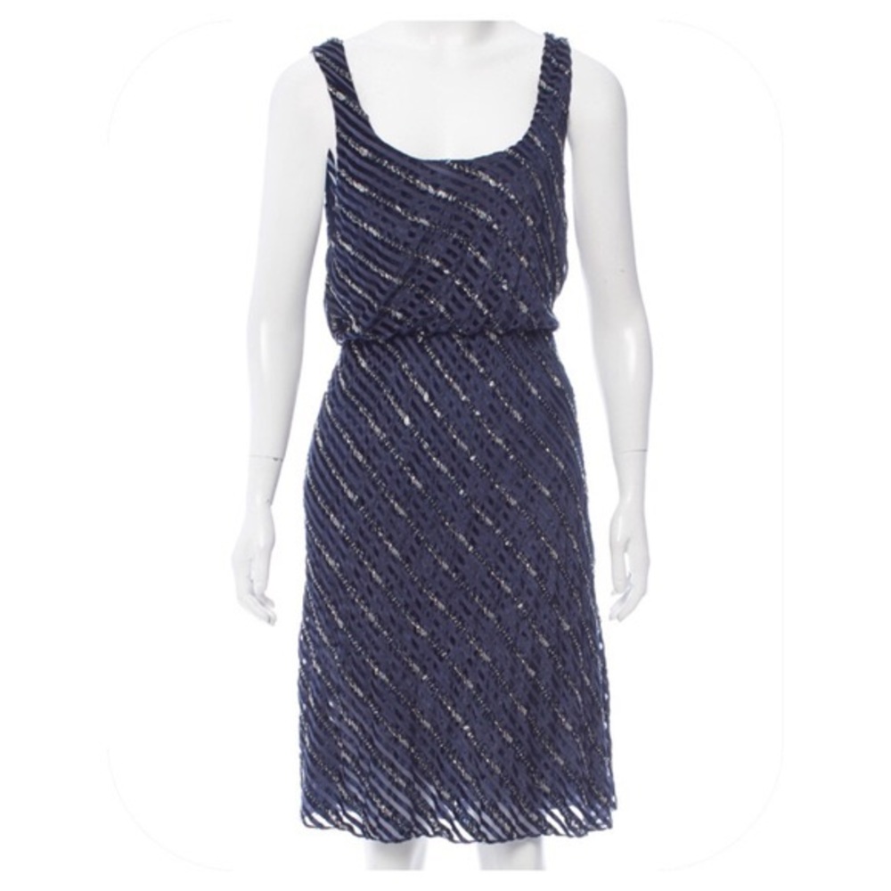 Navy Sequin & Velvet Alice + Olivia Cocktail Dress - Picture 6 of 8